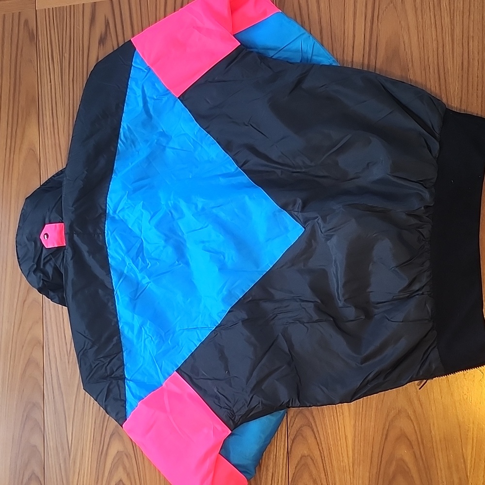 DiTrani Designs Vintage 80s Black Blue Pink Jacket Sz 40 - Picture 4 of 11